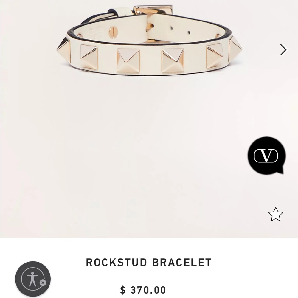 Valentino Pink and Gold Rockstud Bracelet